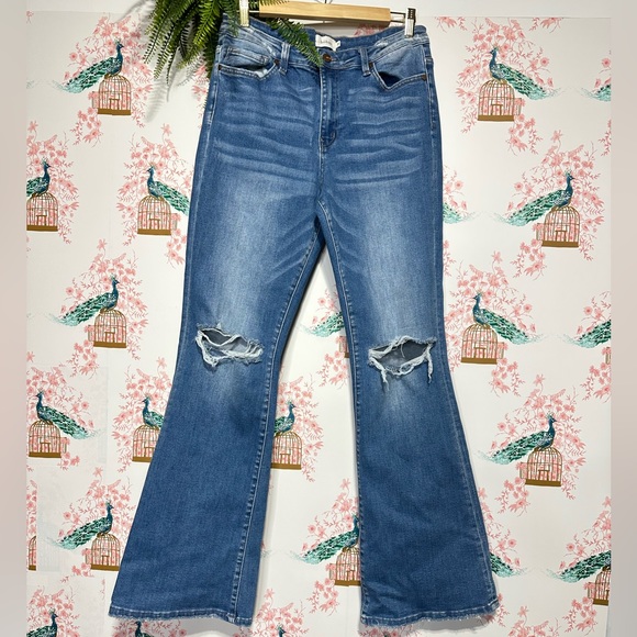 Böhme Winnie Flare Jeans Wide Leg High Waisted - Picture 3 of 9